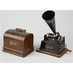 Edison Model C Cylinder Record Phonograph w/ Horn.