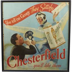 Chesterfield Cigarettes Litho. Paper Advertisement Sign