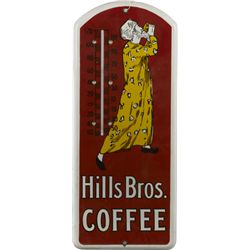 Hills Bros. Coffee Porcelain Thermometer Sign