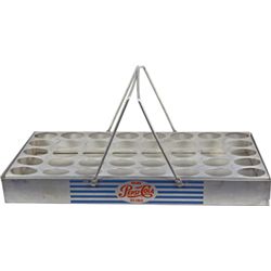 Pepsi Metal Drink Holder Tray Carrier w/ 2 Handles.