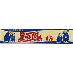 Pepsi Embossed Tin Advertisement Sign.