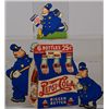 Image 1 : Lot Of 2 Pepsi Keystone Cops Cardboard Advertisement.