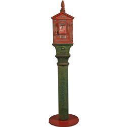 Gamewell Fire Alarm Box On Stand.