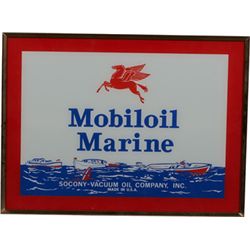 Mobiloil Marine Light-Up Advertising Sign.