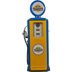 Blue Sunoco Gas Pump w/Light-Up Globe.
