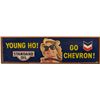 Image 1 : “Young Ho! Go Chevron!” Standard Oil Cardboard Litho.