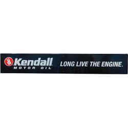 Kendall Motor Oil Embossed Self-Framed Tin Sign.