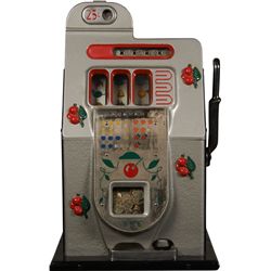 25 Cent Mills Novelty Black Cherry Halftop Slot Machine