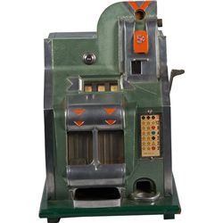 5 Cent Mills Q.T. Chevron Miniature Bell Slot Machine.