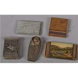 Lot Of 5 Early Match Safes.