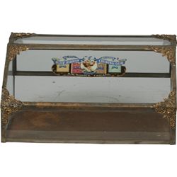 Blue Ribbon Chewing Gum Glass Countertop Display Showca