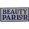 Image 1 : Beauty Parlor Double-Sided Porcelain Flange Sign.