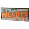 Image 1 : Miladys Beauty Shoppe Glass Light-Up Sign.