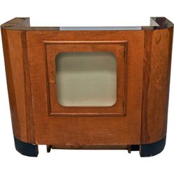 Wood Deco Style Barber Shop Reception Desk.