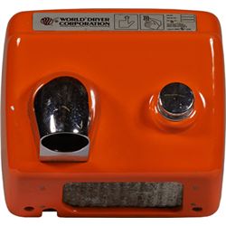 World Dryer Corporation Model A-5 Wall Mount Orange.