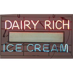 Dairy Rich Ice Cream Neon Sign.