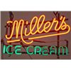 Image 1 : Miller’s Ice Cream Neon Sign.
