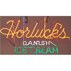 Horluck’s Danish Ice Cream Neon Sign.