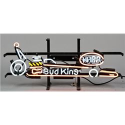 Bud King Beer N.H.R.A. Multicolor Neon Sign.