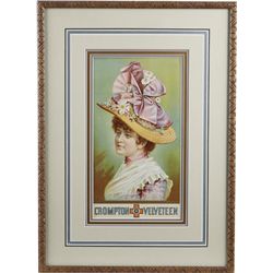 Crompton Velveteen Litho. Advertisement In Frame.