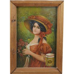 Snowking Baking Powder Litho. Advertisement In Frame.