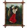 Image 1 : Pretty Lady In Victorian Style Dress Playing Golf.