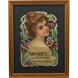 Marguerite Havana Cigars Embossed Die-Cut Litho.