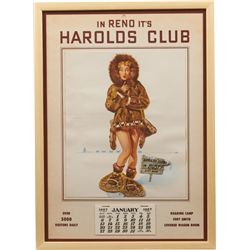 Harold’s Club Reno Nevada Pin-Up Girl 1957 Advertising.