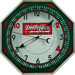 Drink Dr. Pepper Light-Up Octagon-Shaped Wall Clock.