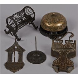 Lot Of 5 Cast Iron Country Store Items.
