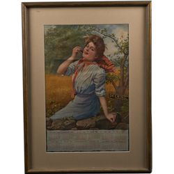 Deering Harvesters 1906 Advertising Calendar In Frame.