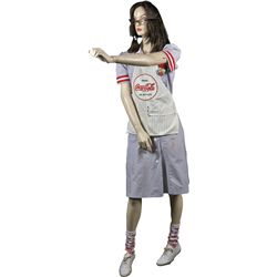 1950s Waitress Mannequin In Full Uniform w/Coca Cola.