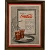 Image 1 : Coca Cola Print Advertisement In Frame.