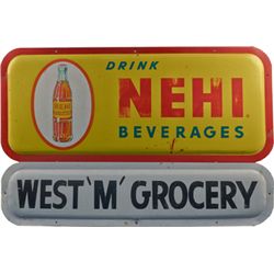 Large West ‘M’ Grocery Drink Nehi Beverages Embossed.
