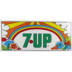 7 Up Colorful Embossed Litho. Tin Sign.