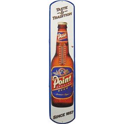 Point Beer Tin Advertising Thermometer Sign.