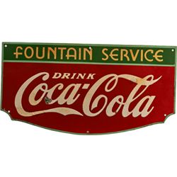 Coca Cola Porcelain Advertisement Sign.