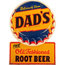 Dad’s Root Beer Embossed Tin Advertisement Sign.