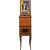 Image 1 : Coin-Op Mutoscope Oak Upright Drop Card Viewer.