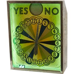 Yes/No Green Neon Spinner Sign.