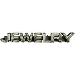 “Jewelry” Large Glass Outdoor White Neon Channel Letter