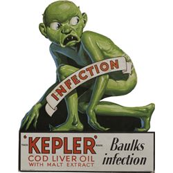 Kepler Cod Liver Oil Stand-Up Cardboard Advertising.