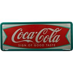 Coca Cola Self-Framed Single-Sided Metal Ad Sign.