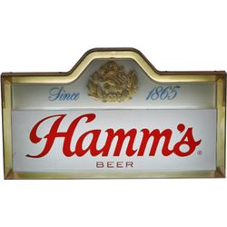 Hamm’s Beer Metal & Plastic Light-Up Box Bar Sign.