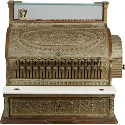 National Cash Register Red Brass Countertop Model 347.