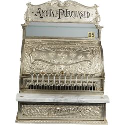 Early National Cash Register Nickel Countertop Model 33