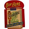Image 1 : Chesterfield Cigarettes Double-Sided Metal Flange Sign.