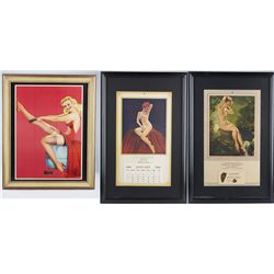 Lot Of 3 Framed Pin Up Prints.