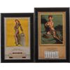 Image 1 : Lot Of 2 1950s Advertising Pin-Up Calendars In Frames.
