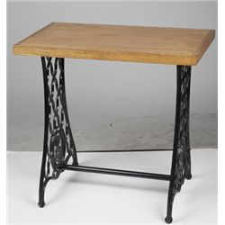 Singer Oak & Cast Iron Slot Machine Stand.